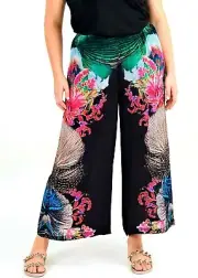 TS TAKING SHAPE plus sz S / 16 Flores Pants wide leg faux gems chic NWT rrp$140!