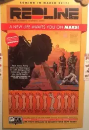 Redline #1 Comic Promo Double Sided Poster MINT In Store Print Ad Oni Press Mars