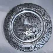 LOUISIANA CAJUN ARTIST FLOYD SONNIER SIGNED NUMBERED WILTON PEWTER PLATE 1981