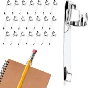 20 Pen Clips, Portable Metal Pencil Clips for Notebook, Clipboard, Shirt Pockets