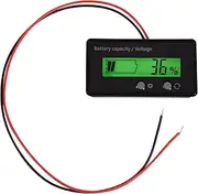 QANYEGN Battery Capacity Voltage Indicator, Battery Gauge Monitors with LCD Display, Battery Capacity Voltage Meter for Motorcycle