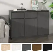 Solid Wood Pine Sideboard Cupboard Cabinet Home Organiser Multi Colours vidaXL