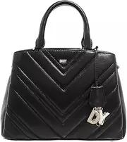 [DKNY] Women's Bags Satchel, BGD-BLK/Gold, One Size, Bgd - Blk/Gold, One Size