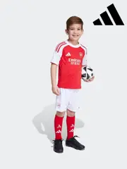 adidas Red/White Kids Arsenal 25/26 Home Mini Kit (AN5460) | $115