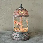Snowing Dome with Unicorn Carousel 27cm Pink, Musical Lights Xmas & Co JT80-5