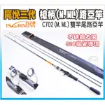 (手研釣具)TSLRINOYA 7尺  高階槍柄雙竿尾路亞竿 (SK碳布. 不銹鋼SIC防纏矽導環)