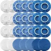 40 Pcs 9-10 Inches Car Polisher Bonnet Orbital Buffer Pads Microfiber Bonnet