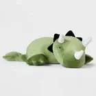 NEW Target Pillowfort Dinosaur Weighted Plush Pillow Triceratops Green