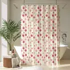 ElegantlySimple Pink Gerbera Daisies Shower Curtain, 71"W × 74"H, Bath Liner