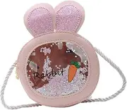 [LIFKOME] Sequined Coin Bag Rabbit Shoulder Pouch Storage Bag Lightweight Ideal for Daily Life