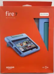Amazon Kid-Proof Case for Fire 7 Fits 12th Gen 2022 Blue And Green