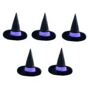 Witch Hat Buttons (5 pcs) - Buttons Galore - Halloween - Craft Sewing Scrap