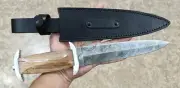 13.50" Custom Hand Made Beautiful Damascus Steel Swiss Dagger Knife (2545)