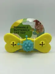 Turnable Butterfly Cat Toy (NEW) Spinning pet toy Suction Colorful