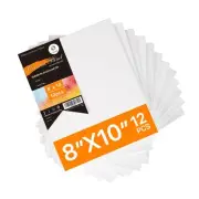 Canvas Boards for Painting, 8 x 10 inch, 12 Pack, 100% Cotton Canvas Panels, ...