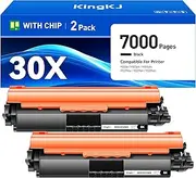 30X CF230X Toner Cartridge Black 2 Pack with Chip Compatible for HP30X 30A CF230A Replacement for HP LaserJet Pro MFP M227fdn M227fdw M227sdn M203d M203dn M203dw M227 M203 Printer Ink Drum Unit Copier
