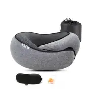 - Ergonomic Memory Foam Travel Pillow - 360° Neck & Head Support, Breathable ...