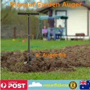 6in Manual Fence Post Hole Digger Handheld Auger Post Hole Drill Earth Auger