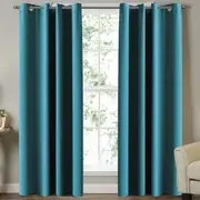 Blackout Curtains Thermal Insulated Grommet Window Drapes Eyelet Curtains Room Set of 2 Panels