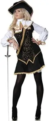 Underwraps Women's On Guard, Black/White/Gold, Medium
