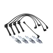 Bosch 4 Spark Plugs+Lead Kit for Nissan Pulsar N14 FEAN14 FEFN14 SEAN14 SEFN14
