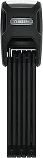ABUS Bordo Alarm 6000KA SH Folding Lock with Bracket - Hardened Steel Bike Lock - with 100 dB Warning Tone and XPlus Cylinder - ABUS Security Level 10-120 cm Long - Black
