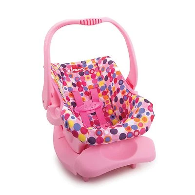 Joovy Toy Doll Infant Car Seat Pink, Girls Kids Pretend Role Play Doll Accessory