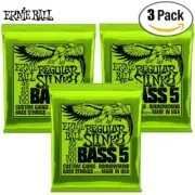 3-PACK Ernie Ball 2836 Regular Slinky Nickel 5-String Bass Strings 45-130