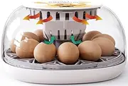 Premium Egg Incubator, Automatic Egg Hatching Incubator, 12 Eggs Poultry Hatcher with Automatic Temperature Control for Hatching, Chicken, Duck, Goose, Quail, Bird Eggs (Gray)