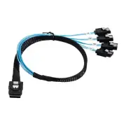 CY Internal Mini SAS SFF-8087Host to 7pin 4 SATA Target Hard Disk 6Gbps Cable