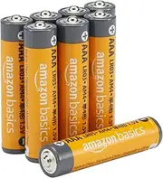 Amazon Basics 8-Pack AAA Alkaline High-Performance Batteries, 1.5 Volt, 10-Year Shelf Life