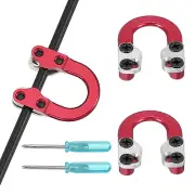 Archery D Loop, 2 Set Compound Bow Metal U Nock D Ring Nocking Release, Red