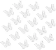 uxcell 20Pcs Butterfly Appliques Embellishments, 2 inches Double Layer Lace Organza Butterfly Patches Sew On Appliques for Wedding Bride Dress Clothes Hat Curtain, White