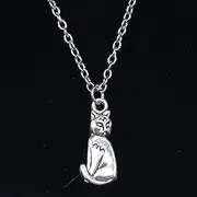[ZOJK] Necklace 22X9Mm Cat Pendants Short Long Women Men Colar Choker Jewelry Gift