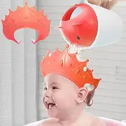 Baby Shower Cap Hair Washing Hat Shower Bath Visor Soft Adjustable Head Protector Shampoo Cap for Kids Baby Toddler Girls Hair Washing Guard Shield Shower Accessorie Protect Baby Eyes Ear (1PC-Pink)