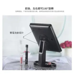 【kingkong】LED補光高清化妝鏡 USB觸屏旋轉方形美妝鏡