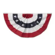 Annin Flagmakers 3 by 6-Feet Pleated Fan Bunting Decoration with Stars Flag
