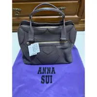 在飛比找蝦皮購物優惠-Anna sui 安娜蘇紫藕色托特包