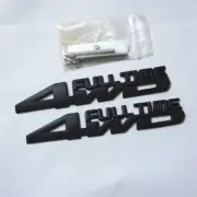 Matte Black 4WD FULL TIME Metal Grille Emblem + Sticker Badge Decal Limited Door
