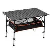 Camping Table with Storage Basket Foldable Picnic Table for Outdoor Indoor