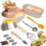 Banneton Bread Proofing Baskets, 9 Inch Round & 10 Inch Oval Sourdough Baking...