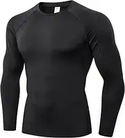 [LNJLVI] Men's Compression Long Sleeve Athletic Sports T-Shirts Tops Workout Shirt