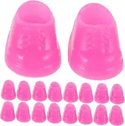 KONTONTY Little Yellow Duck Toy Shoes 50 Pairs Mini Shoes for Dolls for Kids Dollhouse Accessories