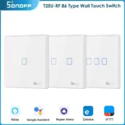 SONOFF T0US TX Wifi Smart Wall Light Switch Timer 1/2/3 Gang Voice/APP/Touch Con