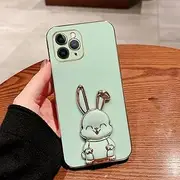 for Crossbody Lanyard Plating Rabbit Holder Phone Case for Samsung S23 Ultra S22 S21 S20 FE Note 20 10 S10 Plus Silicone Stand Cover,Style 10,for Samsung S22