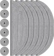12 Pack Mop Pads Refills for Roborock S8 MaxV Ultra / S8 Max Ultra Robot Vacuum, 6 Pack Mop Cloth with Dual Sonic Vibrations Modules, 6 Pack Edge Mop Pads Accessories