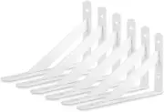 White Shelf Bracket 6 Packs Wall Shelf Brackets Heavy Duty 4 X 6 Inch 90 Degr...