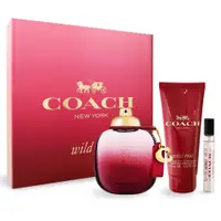 在飛比找PChome24h購物優惠-COACH 曠野玫瑰淡香精禮盒[90ml+7.5ml+身體乳