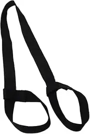 WESIEVYA Adjustable Black Cotton Yoga Mat Strap Carrier for Hands Transport Secure Any Mat Accessory for Exercise Enthusiasts