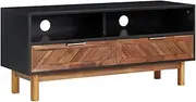 'vidaXL Outdoor Poly Rattan Bar Set - 5 Pieces, Black with Glass Tabletop, Armrests and Footrest
